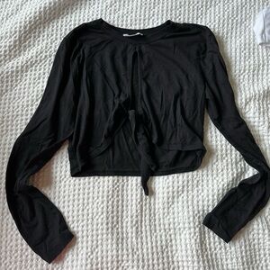 Long sleeve front tie